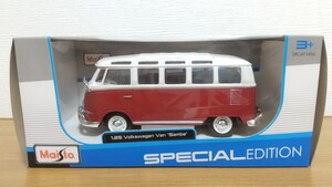 マイスト Maisto SPECIAL EDITION☆1/25 フォルクスワーゲン バン サンバ レッド/ホワイト☆ワーゲンバス Volkswagen Van Samba ミニカー