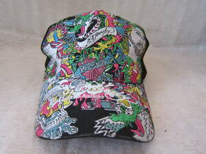 Ed Hardy（エドハーディー）　メッシュキャップ　　黒柄　　フリーサイズ　　ok2407A