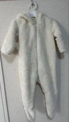 ユニクロ　80cm クマフリース　カバーオール