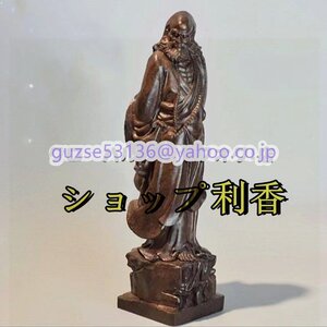 特価★沈香木彫りダルマ祖師仏像赤木彫刻高さ20cm 極上品