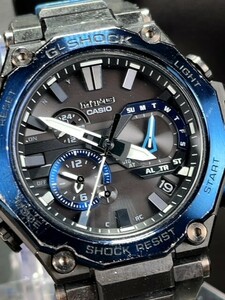 美品 CASIO G-SHOCK カシオ ジーショック MT-G 軽量化モデル MTG-B2000B-1A2JF 電波ソーラー 腕時計 デュアルコアガード Bluetooth