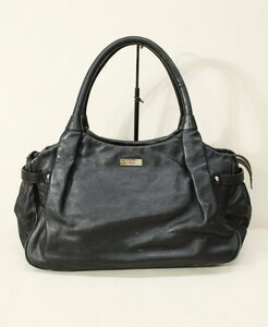 kate spade NEW YORK/ケイトスペード 収納袋付きレザーハンドバッグ 黒 al541