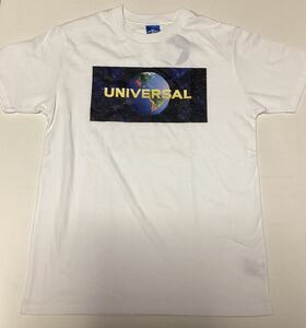 映画　UNIIVERSAL　ユニバーサル・ロゴ Tシャツ◎長期保管・デッドストック・未着用・Mサイズ◎白◎タグ付き◆ユニバーサルスタジオ