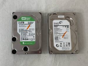 ★SATA　3.5インチ　2TBハードディスク　2個まとめて！