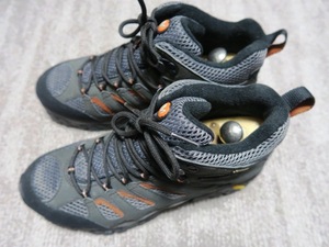 1.8万 名作 防水 メレル MERRELL メンズ MOAB MID GORE-TEX J87313 トレッキングブーツ US8.5 JP26.5cm GRY ゴアテックス