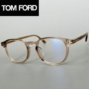 メガネ トムフォード アジアンフィット TOM FORD メンズ レディース 【新品】 ボストン クリア ブラウン 眼鏡 ブルーライトカット 透明