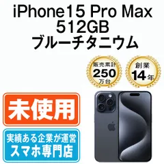 【未使用】iPhone15 Pro Max 512GB ブルーチタニウム SIMフリー 本体 スマホ アイフォン アップル apple 【送料無料】 ip15pmmtm2331s