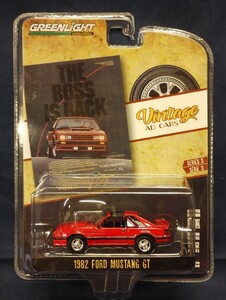 グリーンライト ビンテージアドカーズ 1/64 82年型 フォード マスタング ジー・ティー GREENLiGHT VintageAdCars Ford Mustang GT FOX-body