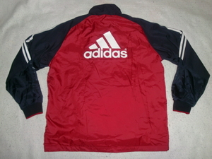 ★adidas ハーフジップトレーニングトップ O `11製アディダス ハーフジップウインドトップ レッド/ネイビー/ホワイト 着用回数少