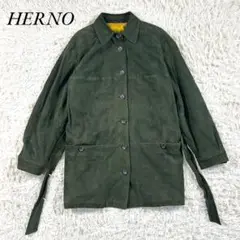 HERNO スエードレザー ロングジャケット レアカラー