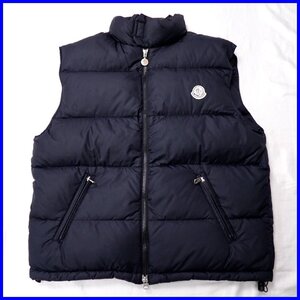 ★MONCLER/モンクレール キッズ用 ダウンベスト 14A 164cm/ブラック/ロゴワッペン/スタンドカラー/ジュニア/子供服&1577906587