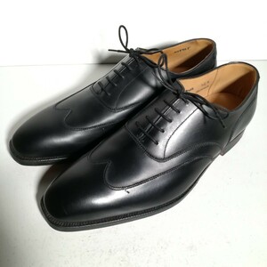 c0075 未使用に近い ★クロケット&ジョーンズ Crockett&Jones★ ハンドグレード TAVISTOCK ウイングチップ 6 1/2E 黒 アニリンカーフ