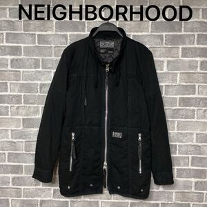 NEIGHBORHOOD ネイバーフッド THUNDERSTRUCK LONG JKT ブラック S ロングジャケット コート 中綿