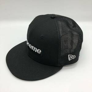 【7-1/4】Supreme New Era Box Logo Mesh Cap Black シュプリーム ニューエラ ボックス ロゴ メッシュ キャップ ブラック 黒 帽子 T299