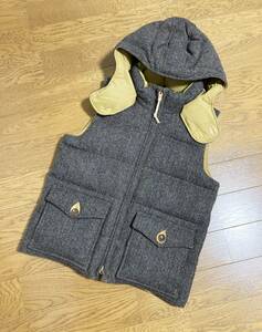 [JELADO×COLIMBO] 定価50,380 HARRIS TWEED DOWN VEST ウール ダウンベスト M ジェラード JGW-1004 コリンボ