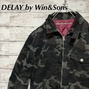 DELAY by Win&Sons カモフラ柄コーデュロイブルゾン 中綿 秋冬 ダブルジップ