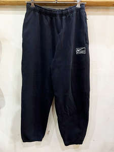 P7★Stussy x Nike/ステューシー×ナイキ Washed Pants ウォッシュスウェットパンツ ブラックカラー ダブルネーム ボックス刺繍 メンズ M★