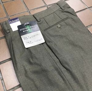 新品★激安/メンズスラックス ゴルフパンツ/緑系　モスグリーン/サイズ85/ひざ当て付★定番パンツ★GOLF ゴルフウエア　家庭で丸洗いOK