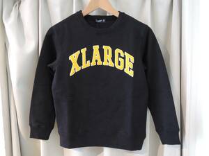 X-LARGE エクストララージ Kids サガラワッペンロゴ クルーネック スウェット 130 ブラック 最新人気商品 送料込