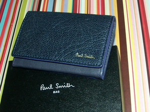 PSC451　新品本物即決　ポールスミス　Paul Smith　ヤギ革/牛革　ゴートスキン　名刺入れ　カードケース　箱付き