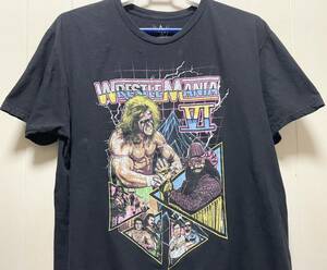 WWE.WWFレッスルマニアWRESTLE MANIAプロレスTシャツ L古着