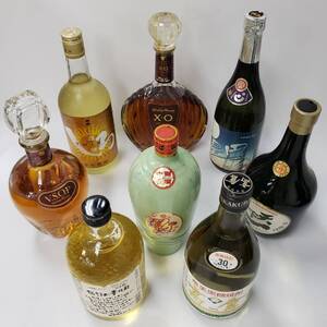 x/x/M011-662【千葉県内のみ発送】酒 ※同梱不可 ８本まとめ Suntory Brandy V.S.O.P/Suntory Brandy X.O/天下/星円 スタードル/他