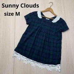 ● Sunny Clouds サニークラウズ　チェック　プルオーバー　リネン混