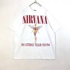 2825 シングルステッチ　ニルヴァーナ　ツアーT　バンT 半袖　Tシャツ　白