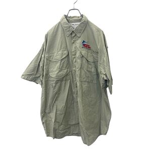 Columbia 半袖 フィッシングシャツ XL サイズ コロンビア PFG ベージュ 古着卸 アメリカ仕入 t2407-4317