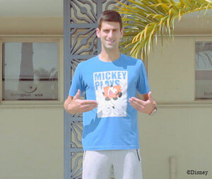 Mickey ミッキー UNIQLO ユニクロ テニスウェア ジョコビッチ Novak Djokovic 錦織圭 Kei Nishikori フェデラー Federer Sサイズ Tシャツ