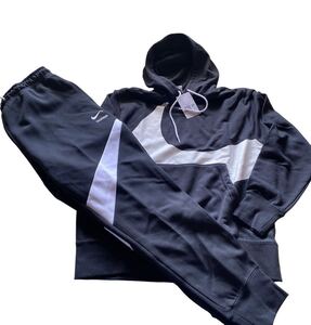 2XL ナイキ NIKE スウェット セットアップ 上下セット パーカー パンツ 2XLサイズ 未使用 DV8151 DR9033 010 ブラックxホワイト