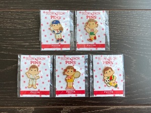 不二家 ペコポコ ピンバッジ 5個セット ペコちゃん ポコちゃん フジヤ Peko&Poko PINS