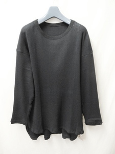 MidiUmi ミディウミ　新品未使用　WAFFLE CREW NECK TUNIC ワッフルチュニック　BLACK