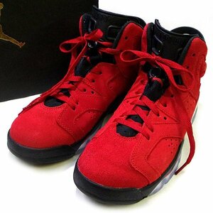 洗浄済み ナイキ エア ジョーダン 6 レトロ NIKE AIR JORDAN 6 RETRO 384665-600 24.5cm スニーカー 靴 シューズ 【329582】