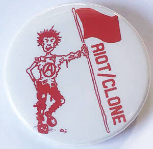 RIOT / CLONE - Flag 缶バッジ 25mm #UK #punk #80