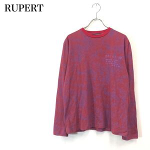 1N1445-F◆ the difference rupert ルパート 長袖Tシャツ カットソー トップス ◆ コットン100 レッド 古着 秋冬