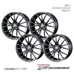 F ZERO/FZ-1 アコード CL7/CL8/CL9 アルミホイール4本セット【18×7.5J5-114.3 INSET48 ダイヤモンドブラック】0038967×4