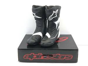 ◆未使用 alpinestars アルパインスター SMX-S ブーツ ブラック/ホワイト サイズ：44 ライディング ツーリング◆