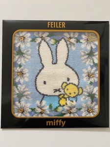 【新品】フェイラー ミッフィー コラボ ★ ミッフィー ホワイトマーガレッット ★FEILER フェイラー ハンカチ miffy