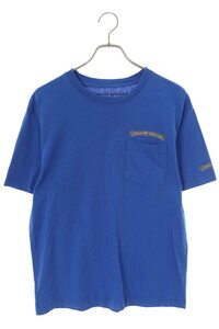 クロムハーツ Tシャツ SS PKT THAT GROUP サイズ:M ジョーカースクロールラベルプリントポケットTシャツ 中古 GZ11