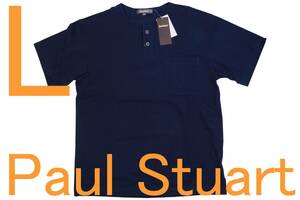 即決●ポールスチュアート PAUL STUART 男性用 半袖ヘンリーネックTシャツ（L）№536 新品