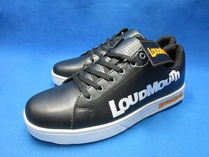 S 新品 LOUDMOUTH/ラウドマウス Big Logo スパイクレス ゴルフシューズ LM-GS0004(772-980-2) 27cm ブラック