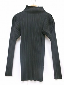 PLEATS PLEATS ISSEY MIYAKE プリーツ プリーツ イッセイミヤケ プリーツハイネックカットソー ブラック 3 PP04-JK604 Pleated high nec