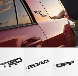 TRD OFF ROAD エンブレム オフロード SUV RAV4 ハリアー プラド ランクル