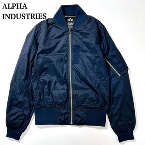 ALPHA INDUSTRIES アルファインダストリーズ MA-1 ナイロンジャケット 薄手 S ネイビー メンズ C112405-89