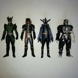 バンダイ 仮面ライダーオーズ ソフビ　ガメル、メズール、ウーバ、カザリ