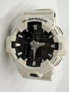 g2299HT CASIO カシオ G-SHOCK Gショック GA-700 クォーツ デジアナ ホワイト 稼働品 現状品 動作未確認