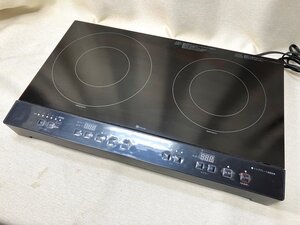 NITORI/ニトリ ◆IHクッキングヒーター2口◆ 電気コンロ IH調理器 2口 YN201 BK ブラック 黒 キッチン家電