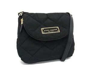 1円 ■極美品■ MARC JACOBS マークジェイコブス ナイロン×レザー ショルダーバッグ ポシェット クロスボディ ブラック系 BN1534