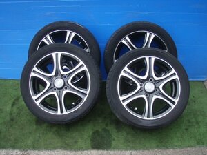 ★ H92W オッティ についてた 社外 TOPY CEREBRO 14インチ アルミホイール 4穴 PCD100 4.5J +45 タイヤ 155/65R14 4本 SET　360347JJ